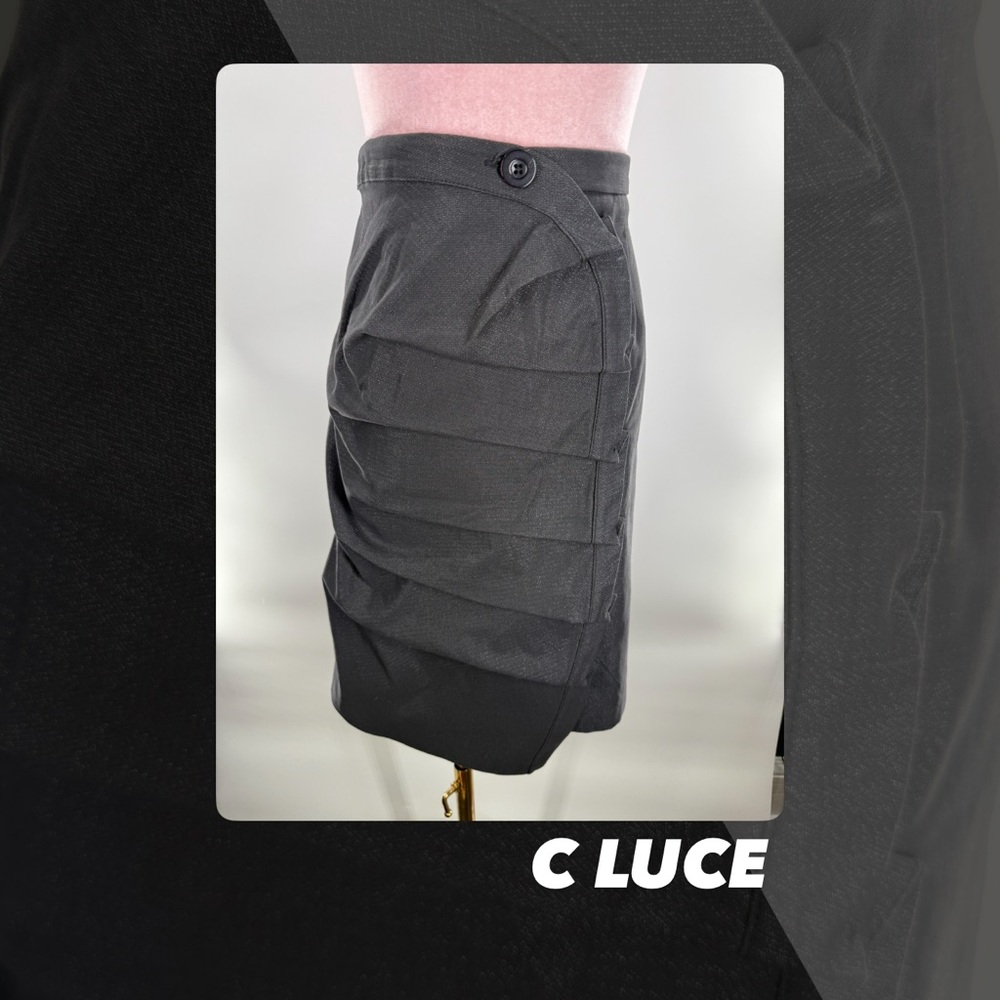 NWT C. Luce Pleated Pencil Skirt